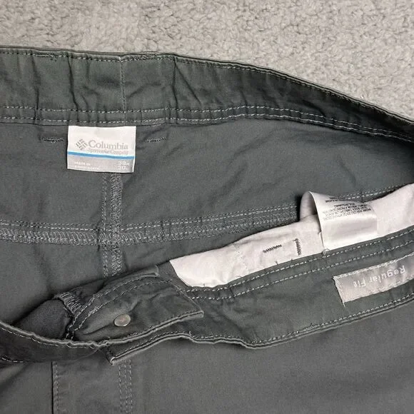 Columbia Pants Mens 38x30 Gray Rapid Rivers Regular Fit Outdoor Utility Workwear - Picture 3 of 9